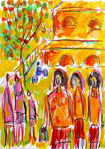 Le parc de l'évêché di Jean Mirre, Opera su carta in vendita su Singulart