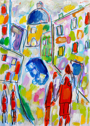Morning street von Jean Mirre, Werk auf Papier kaufen auf Singulart