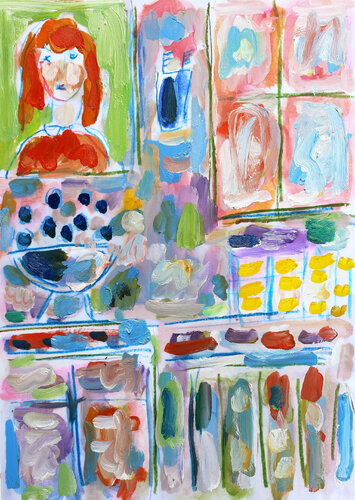 exMorning bathroom van Jean Mirre, Werk op papier te koop op Singulart