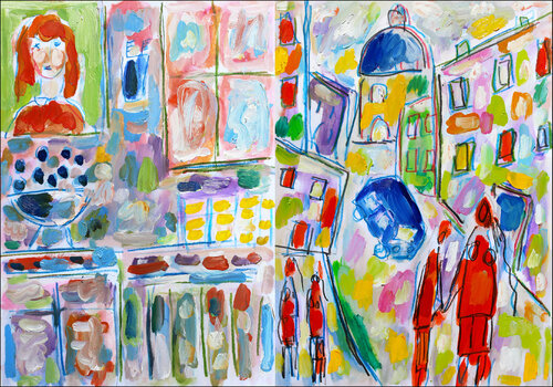 Diptyque morning by Jean Mirre, Work on Paper for Sale on Singulart