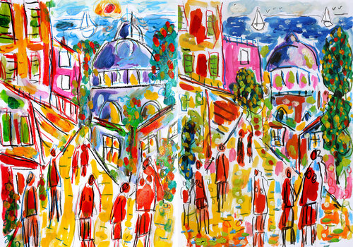 Diptyque Antibes 30 van Jean Mirre, Werk op papier te koop op Singulart