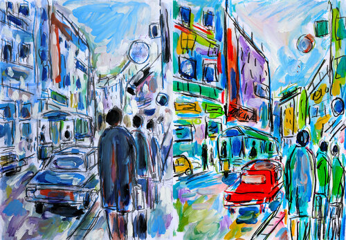 Diptyque Rue de Paris von Jean Mirre, Werk auf Papier kaufen auf Singulart