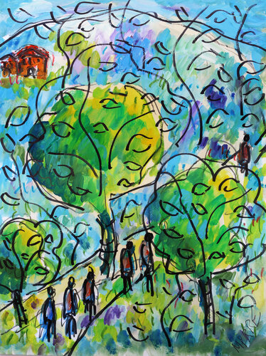 La randonnée by Jean Mirre, Work on Paper for Sale on Singulart