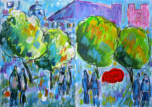 Diptyque Randonnée parisienne von Jean Mirre, Werk auf Papier kaufen auf Singulart