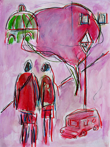 Couple de parisiens von Jean Mirre, Malerei kaufen auf Singulart