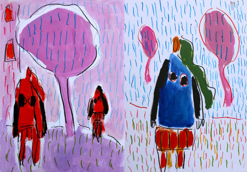 Girls by Jean Mirre, Work on Paper for Sale on Singulart