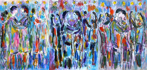 Les trois slows par Jean Mirre, Œuvre sur papier en vente sur Singulart