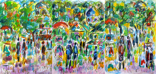 Triptyque Lutèce von Jean Mirre, Werk auf Papier kaufen auf Singulart