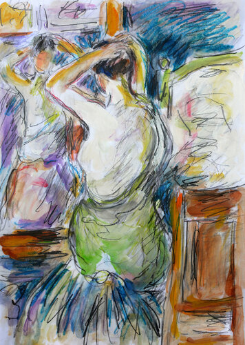 EXDevant la psyché d'après Berthe Morisot van Jean Mirre, Werk op papier te koop op Singulart