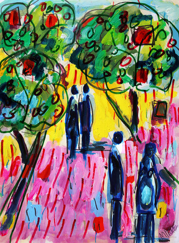 Rue des Droits de l'Homme by Jean Mirre, Painting for Sale on Singulart