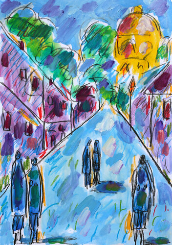 Rue des Acquis Sociaux di Jean Mirre, Opera su carta in vendita su Singulart