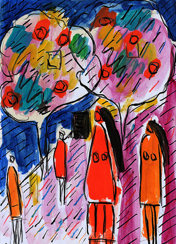 Road to Katmandu di Jean Mirre, Opera su carta in vendita su Singulart