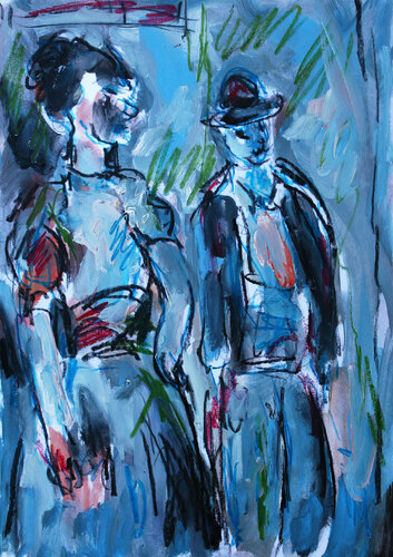 exCouple d'après Rouault van Jean Mirre, Werk op papier te koop op Singulart