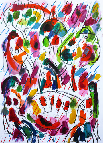 Just another drink in the wall by Jean Mirre, Work on Paper for Sale on Singulart