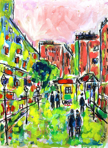 Croquis parisien by Jean Mirre, Painting for Sale on Singulart