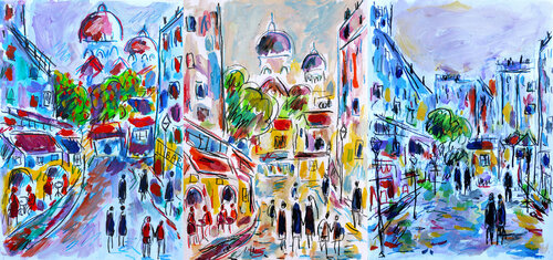 Triptyque croquis parisien Jean Mirre