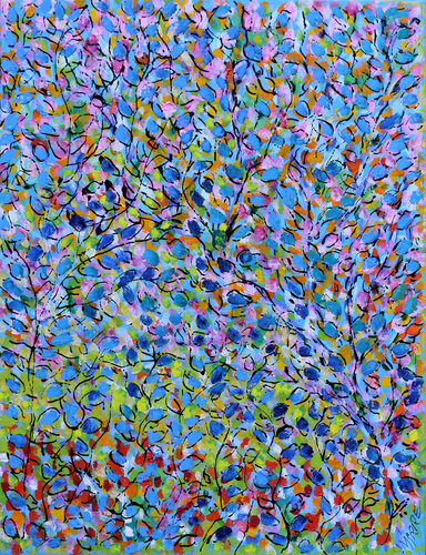 Monde fleuri by Jean Mirre, Painting for Sale on Singulart