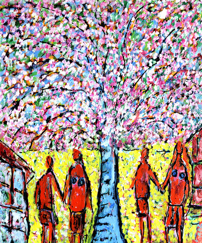 Sédentaires par Jean Mirre, Peinture en vente sur Singulart