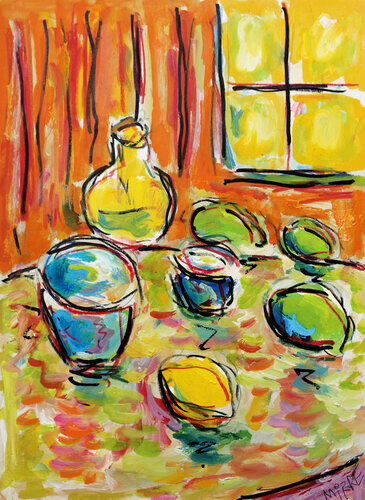Morning table by Jean Mirre, Work on Paper for Sale on Singulart