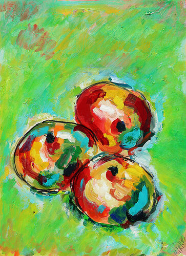 Pommes de Cézanne van Jean Mirre, Schilderij te koop op Singulart