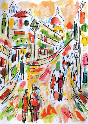 En temps de paix par Jean Mirre, Œuvre sur papier en vente sur Singulart