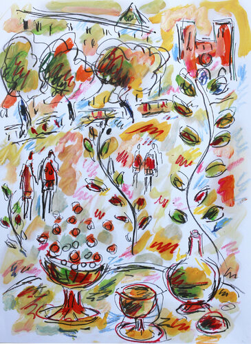 Twice in Paris par Jean Mirre, Œuvre sur papier en vente sur Singulart