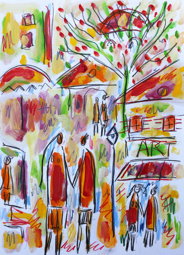 exArt in the park van Jean Mirre, Werk op papier te koop op Singulart