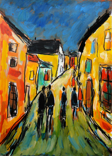 exPromenade nocturne van Jean Mirre, Werk op papier te koop op Singulart