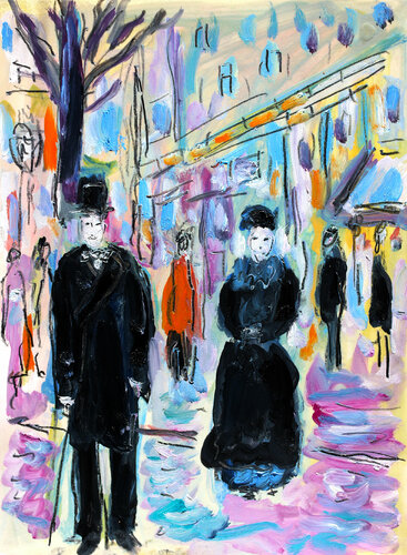 Boulevard d'après Béraud von Jean Mirre, Werk auf Papier kaufen auf Singulart