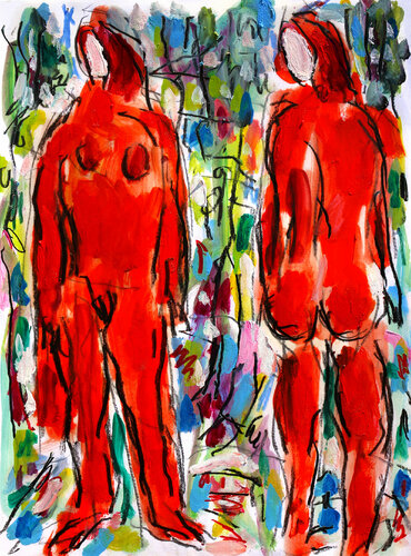 Rencontre fortuite par Jean Mirre, Œuvre sur papier en vente sur Singulart