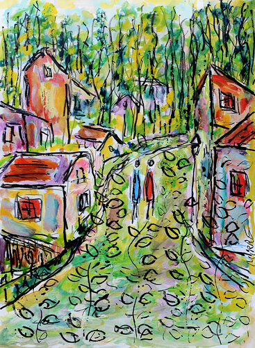 L'amour au temps du Covid by Jean Mirre, Painting for Sale on Singulart