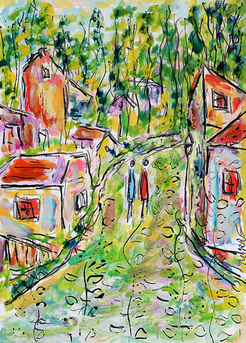 L'amour au temps du Covid van Jean Mirre, Schilderij te koop op Singulart