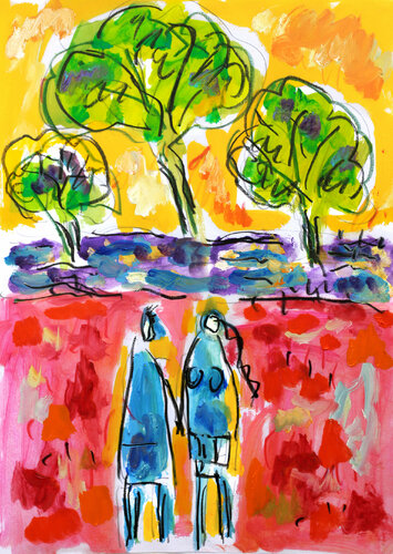 Mediterranean Love di Jean Mirre, Opera su carta in vendita su Singulart