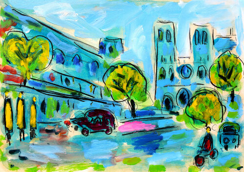 Simple Paris von Jean Mirre, Werk auf Papier kaufen auf Singulart