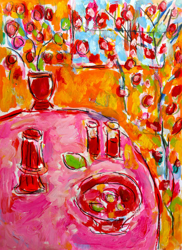 Happy table van Jean Mirre, Werk op papier te koop op Singulart