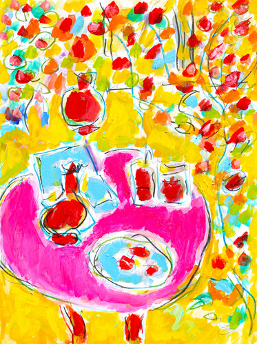 exLe coffret bleu van Jean Mirre, Werk op papier te koop op Singulart