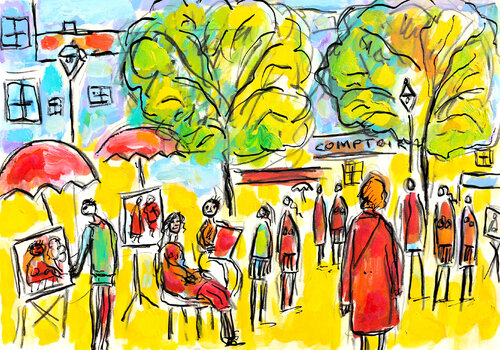 Happy Tertre von Jean Mirre, Malerei kaufen auf Singulart