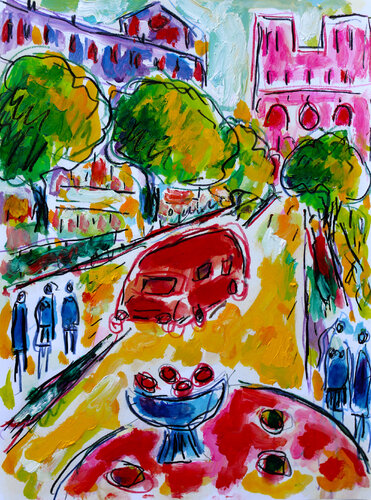 Light brunch par Jean Mirre, Œuvre sur papier en vente sur Singulart