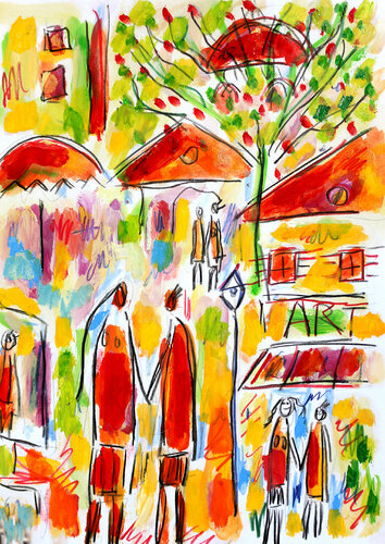 Art and Love von Jean Mirre, Werk auf Papier kaufen auf Singulart
