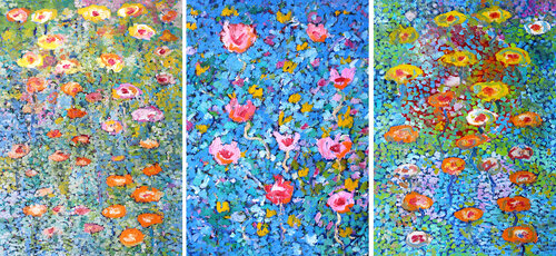Triptyque Planète von Jean Mirre, Malerei kaufen auf Singulart