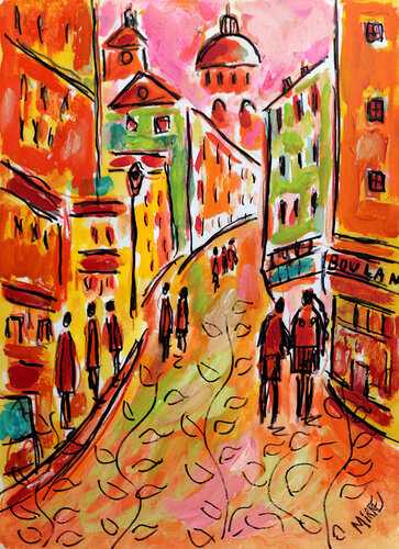 Les croissants du matin by Jean Mirre, Painting for Sale on Singulart