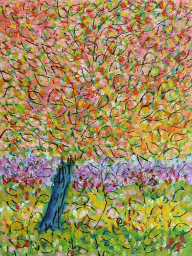 Tree and flowers by Jean Mirre, Work on Paper for Sale on Singulart
