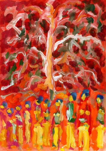 Femmes d'Alger     (Après Delacroix, après Picasso) van Jean Mirre, Werk op papier te koop op Singulart