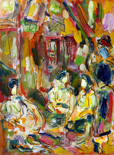 Nouvelles femmes d'Alger de Delacroix di Jean Mirre, Opera su carta in vendita su Singulart