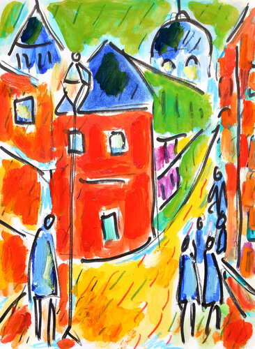 exConsulat rouge van Jean Mirre, Werk op papier te koop op Singulart