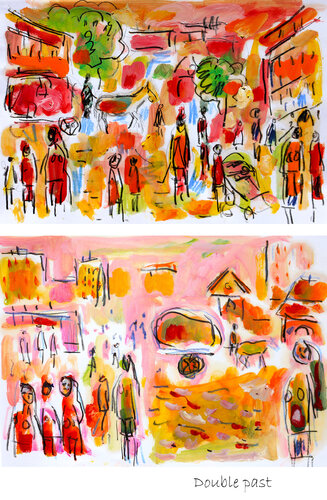 Double Past by Jean Mirre, Work on Paper for Sale on Singulart