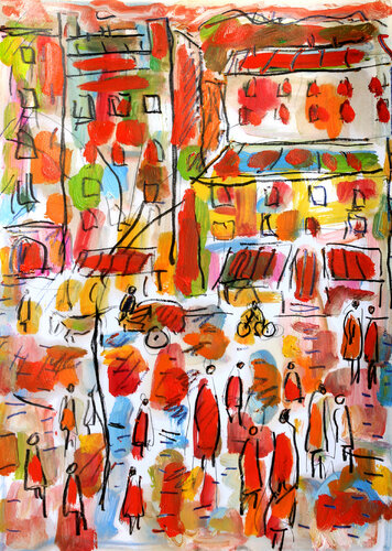 Ante vélib par Jean Mirre, Œuvre sur papier en vente sur Singulart