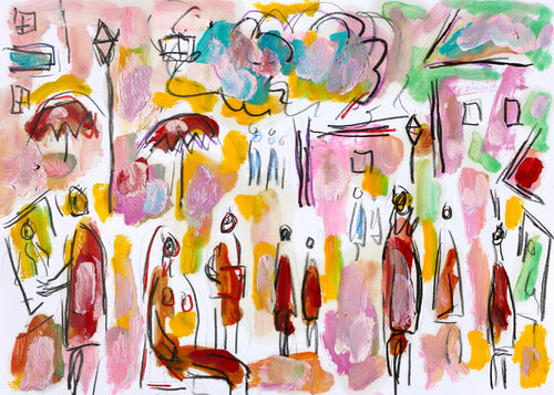 Montmartre 2022 par Jean Mirre, Œuvre sur papier en vente sur Singulart