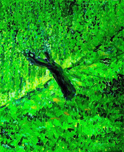 Le saule pleureur van Jean Mirre, Schilderij te koop op Singulart