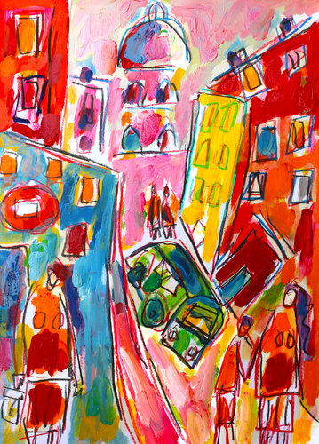 Rue dans la ville von Jean Mirre, Werk auf Papier kaufen auf Singulart